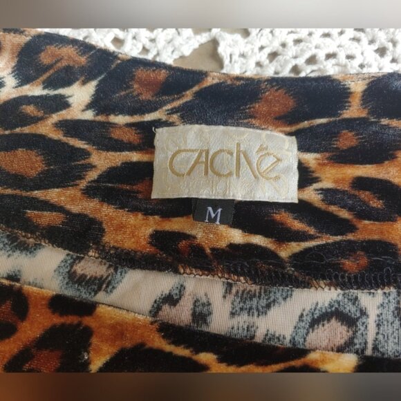 Caché Velvet Leopard Print Tank Top With Rhinestones - Picture 4 of 4